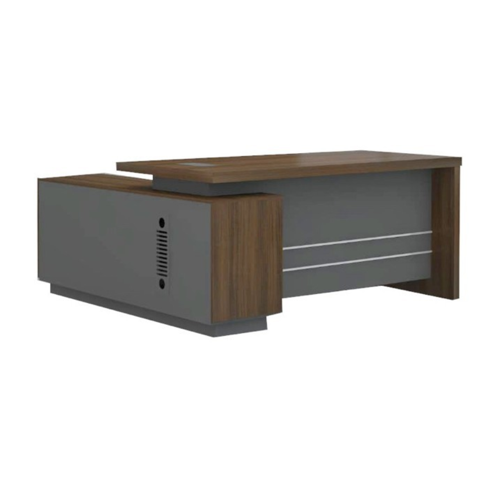 Modern AVA Executive Table with wood and gray finishes for office use