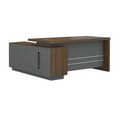 Modern AVA Executive Table with wood and gray finishes for office use
