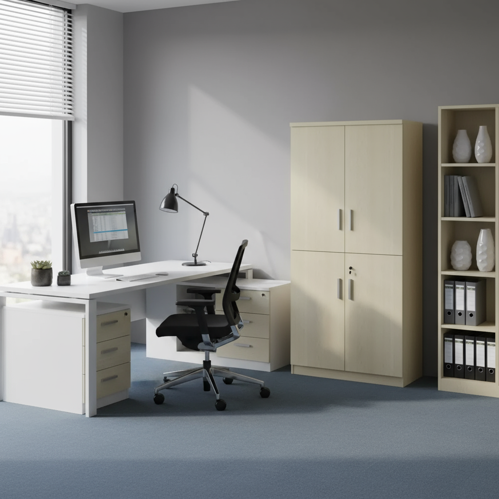 AVA Wooden Full Height Cabinet (Swing 4 Door)