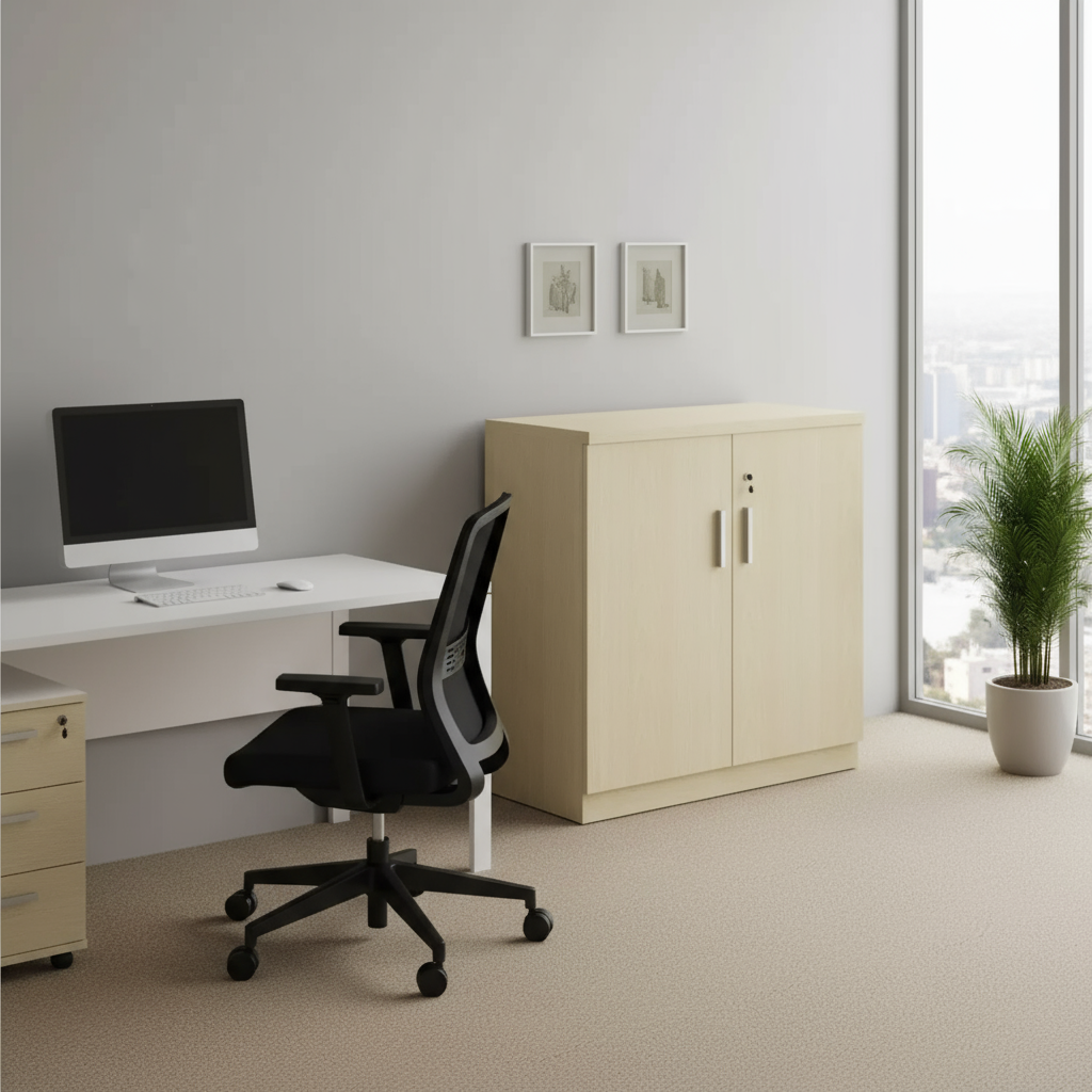 AVA Wooden Low Height Cabinet (Swing Door)