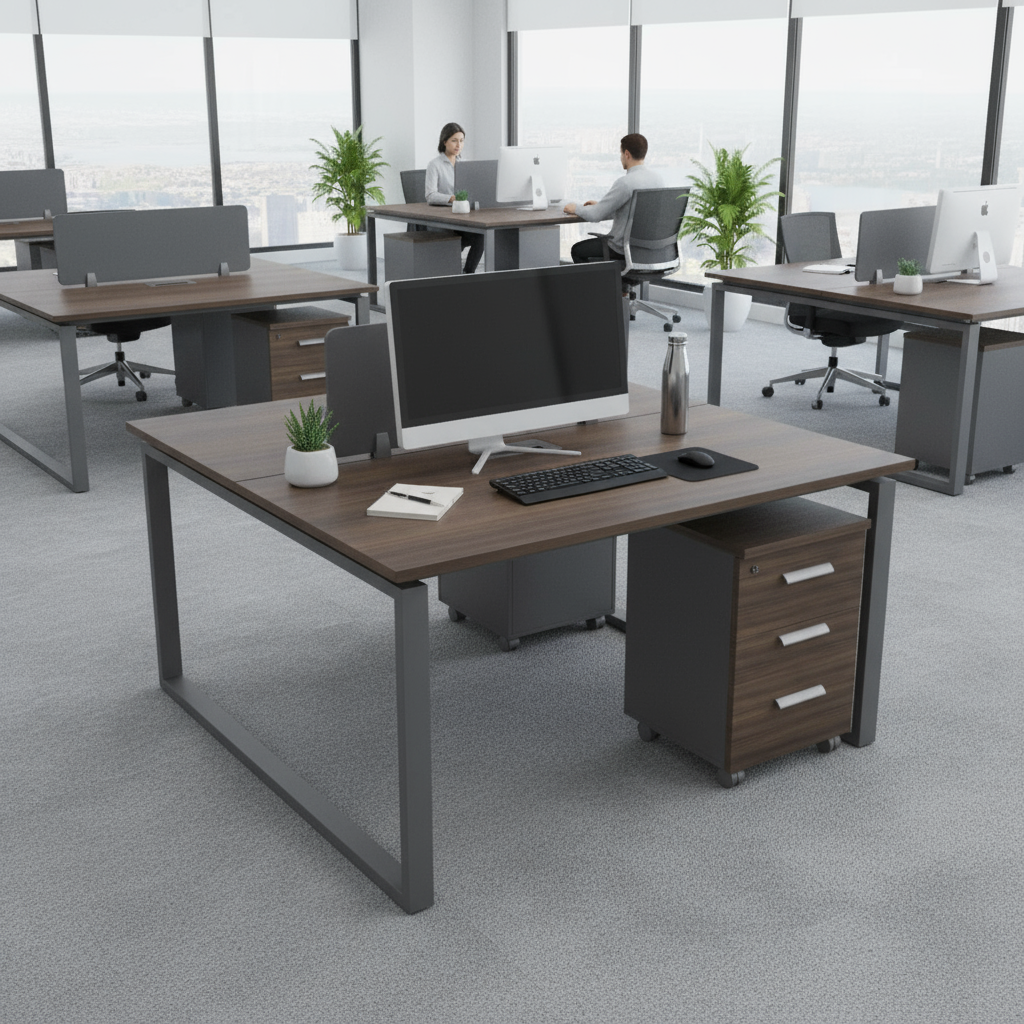 Horizon 2-Person Face-to-Face Workstation Table
