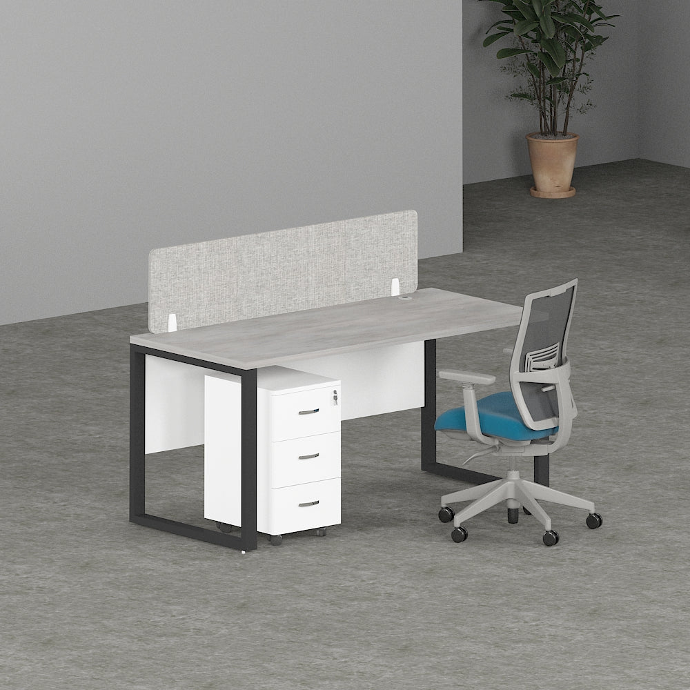Milo Workstation In Loop Leg-Single Person (Straight Table) | Office Furniture Manufacturer & Supplier in Dubai | null