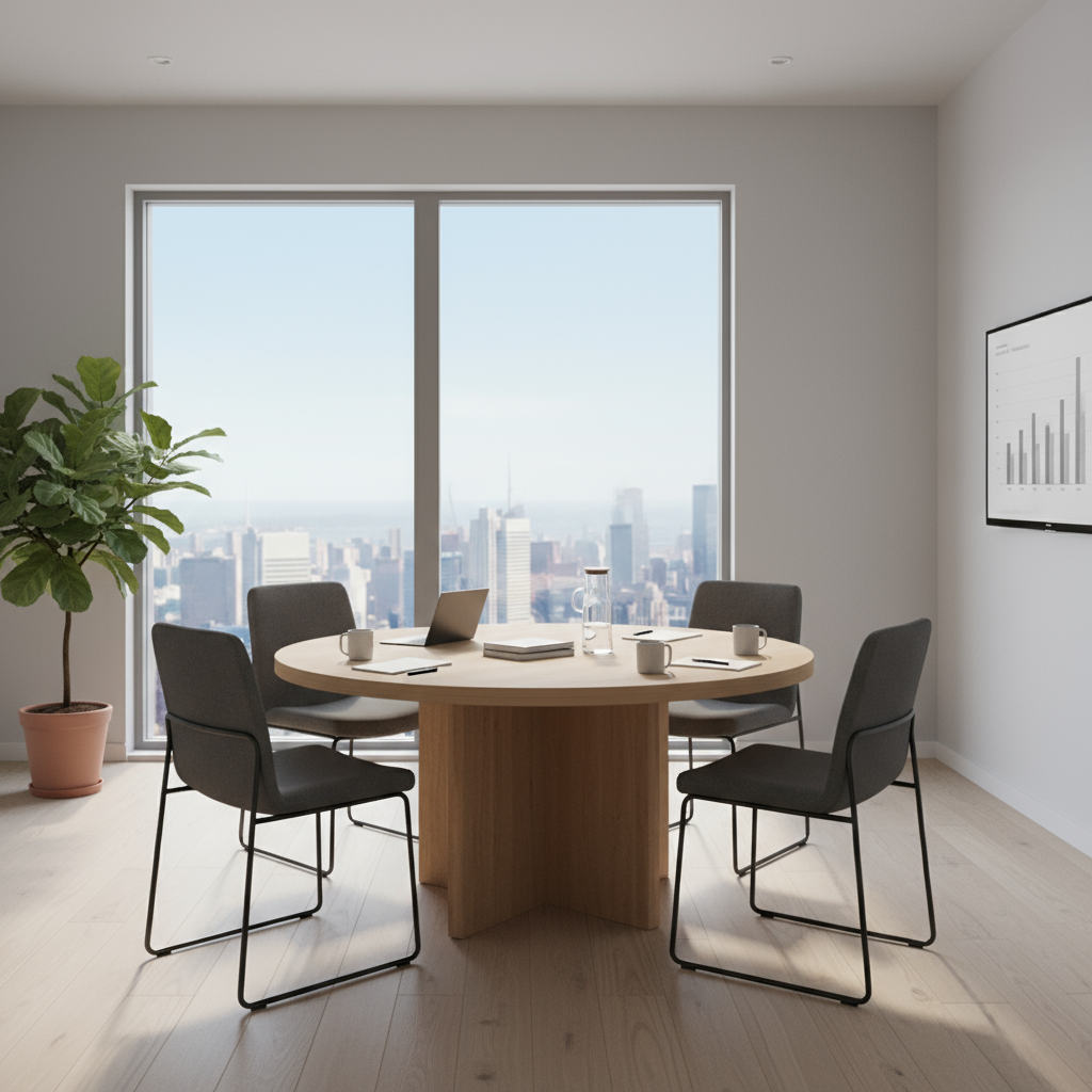 Nova Wooden Round Meeting Table