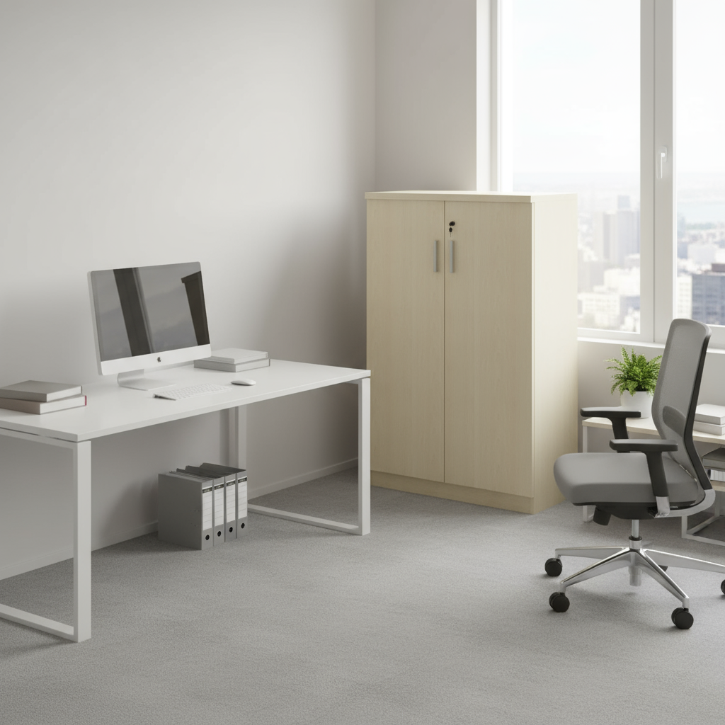 AVA Wooden Medium Height Cabinet (Swing Door)