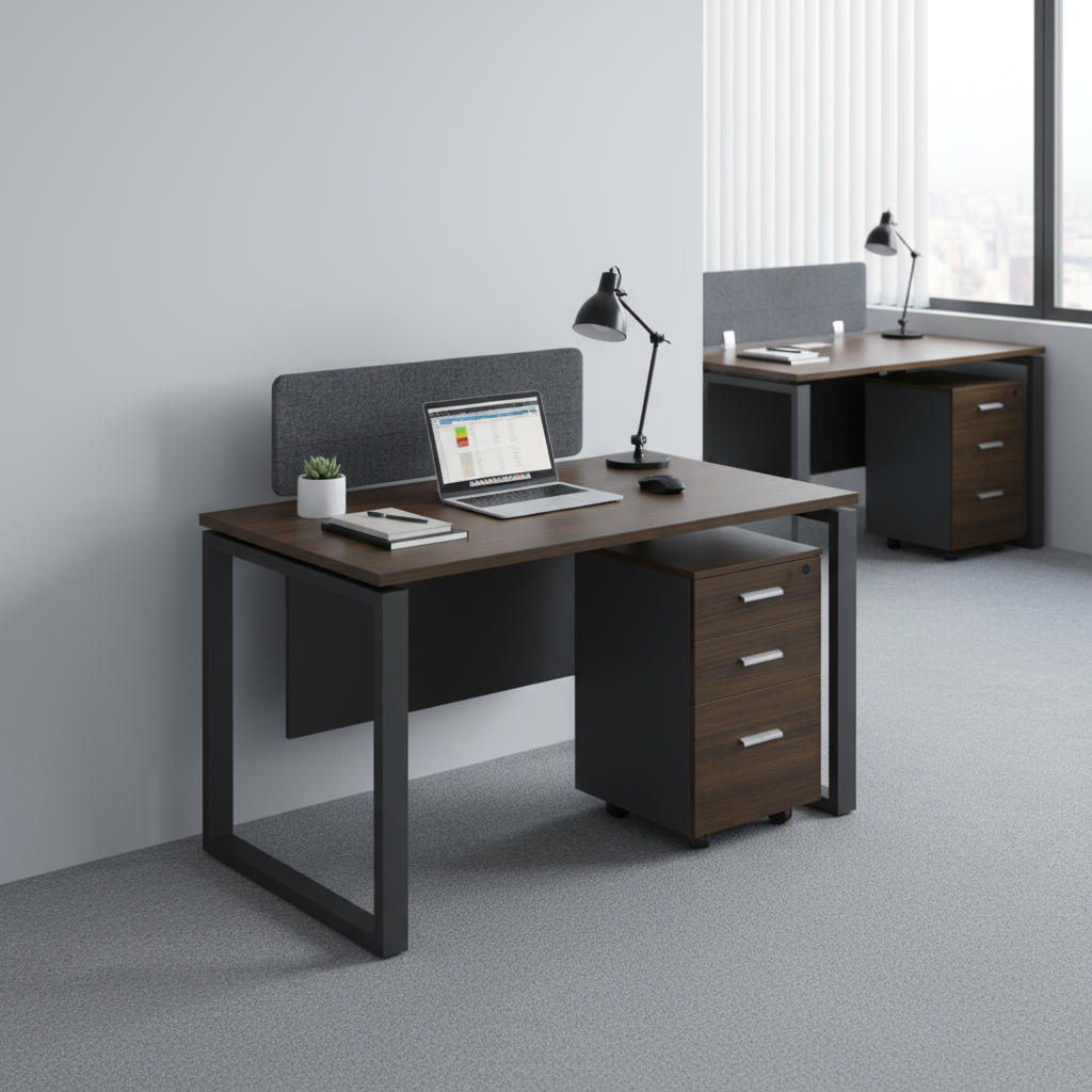 Horizon Workstation In Loop Leg-Single Person (Straight Table)