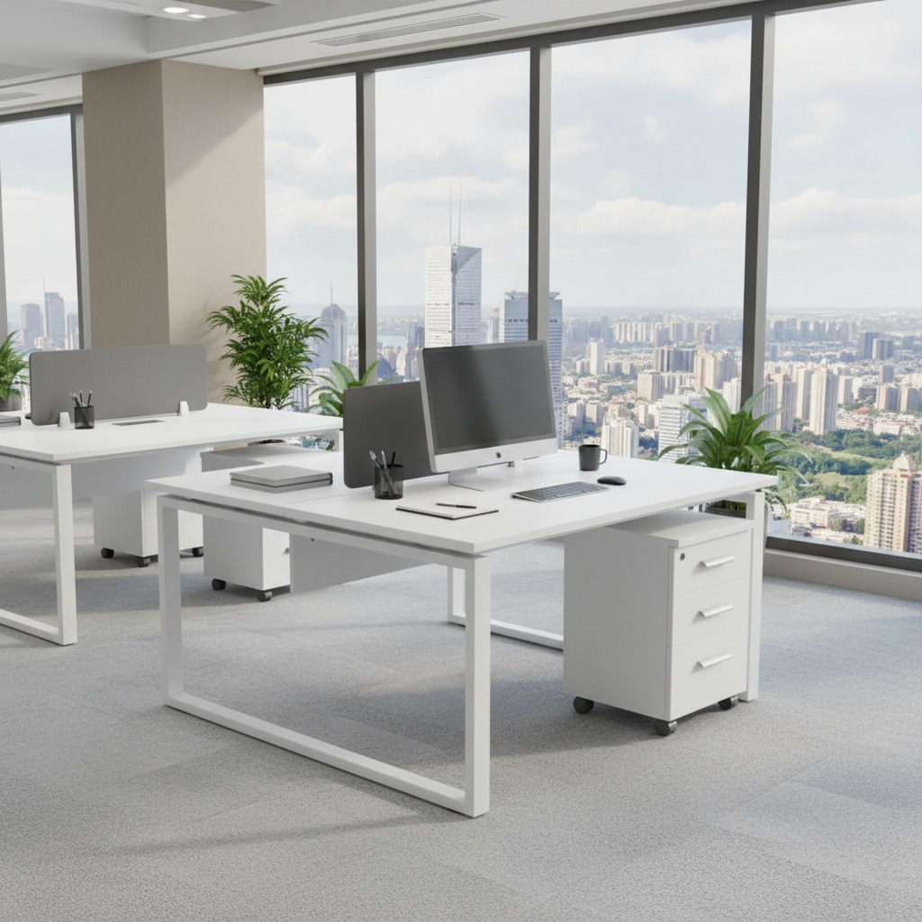 Pearl 2-Person Face-to-Face Workstation Table