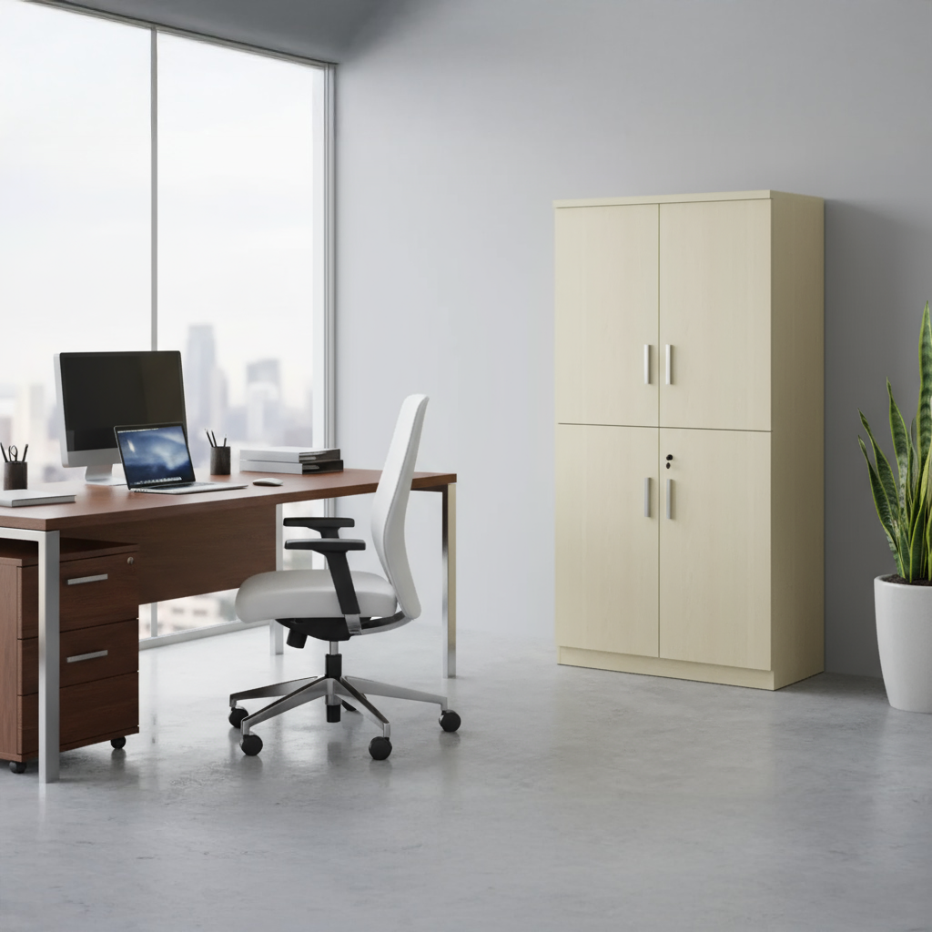 AVA Wooden Full Height Cabinet (Swing 4 Door)