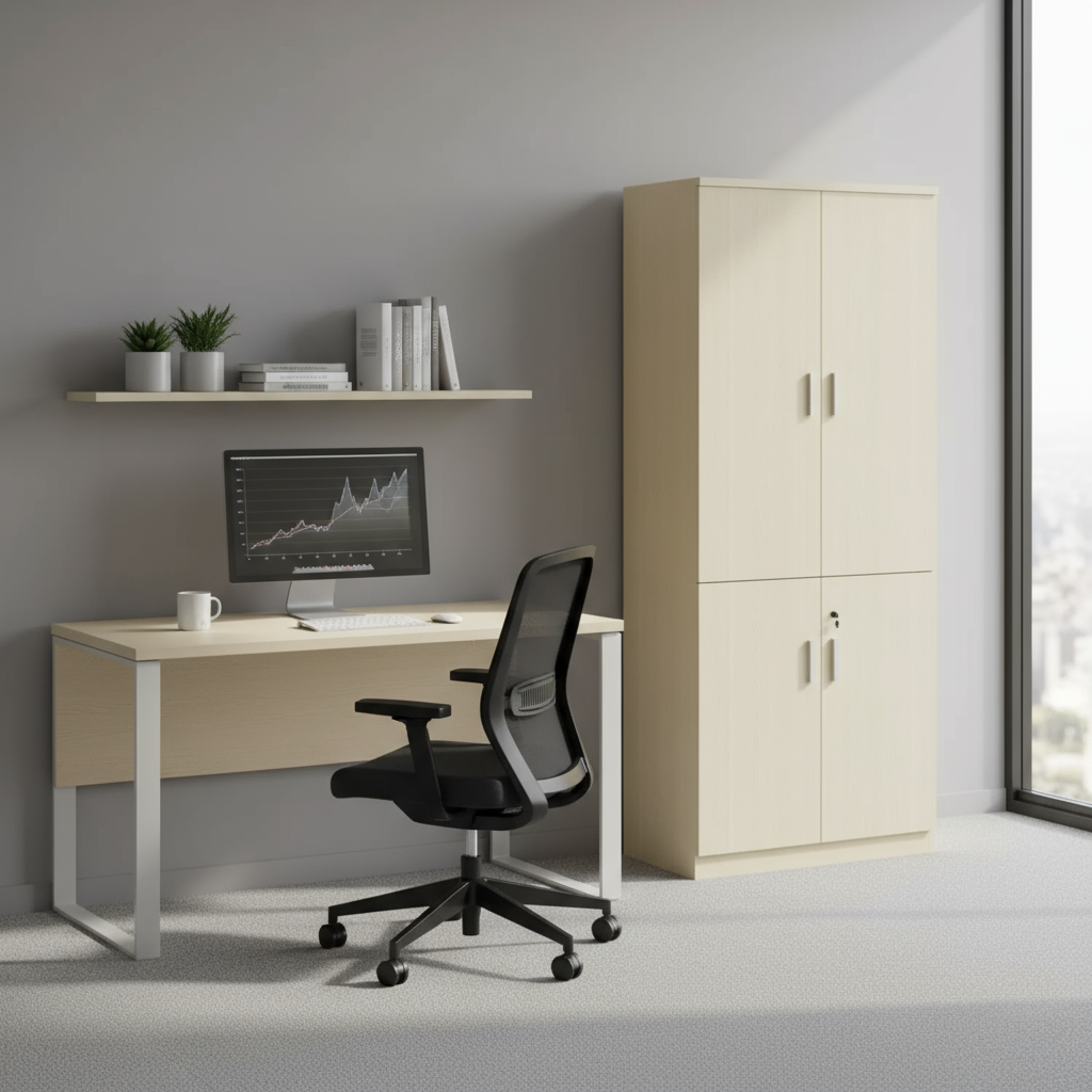 AVA Wooden Full Height Cabinet (Swing Door)