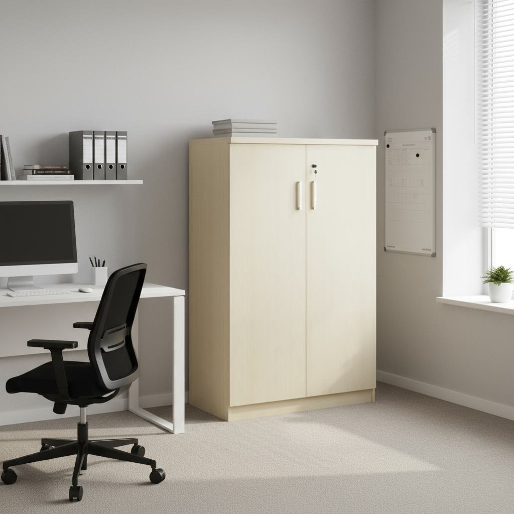 AVA Wooden Medium Height Cabinet (Swing Door)