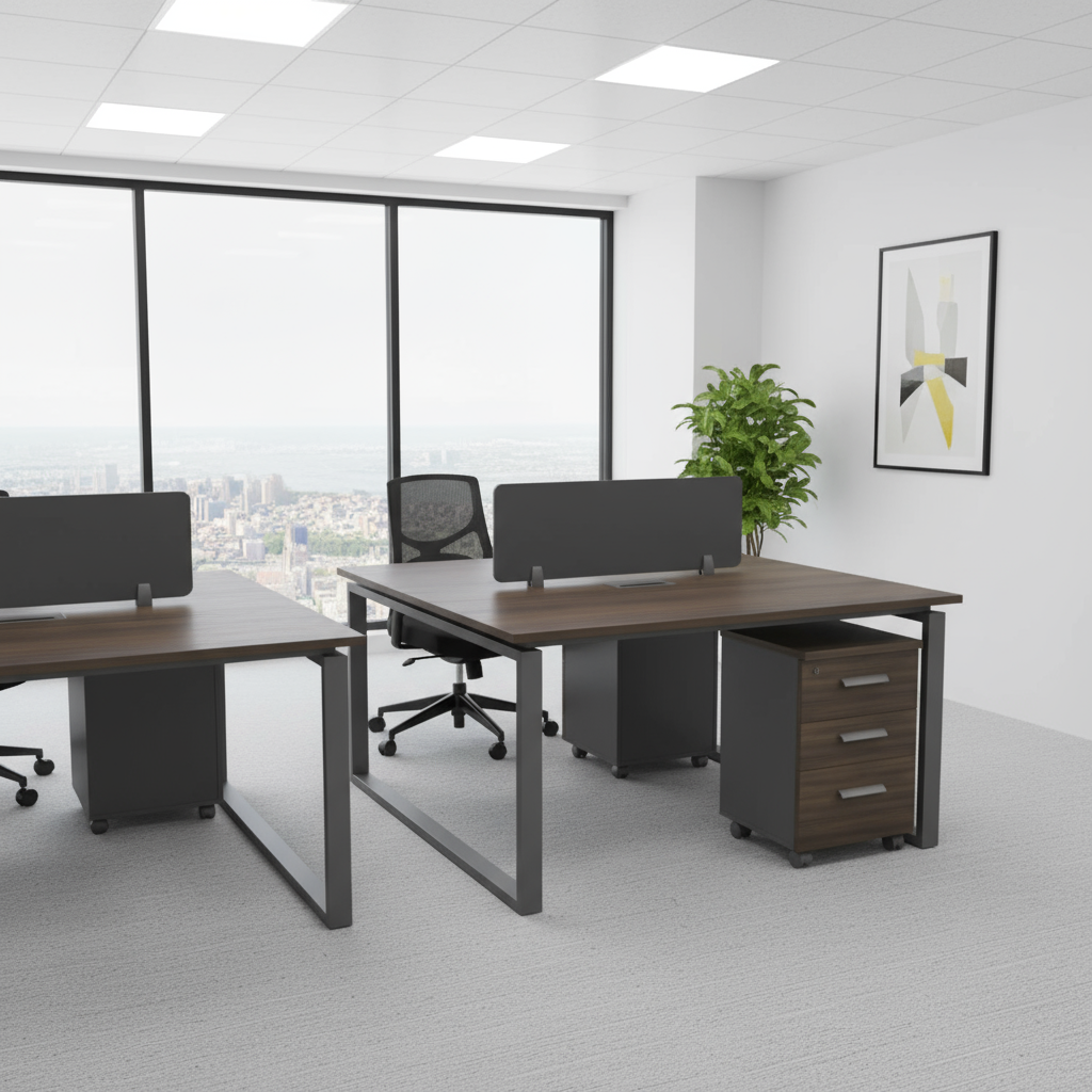 Horizon 2-Person Face-to-Face Workstation Table