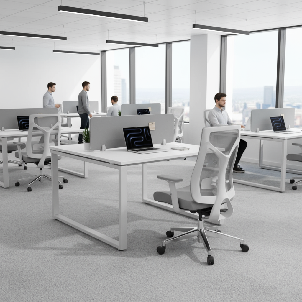 Aura 2-Person Face-to-Face Workstation Table