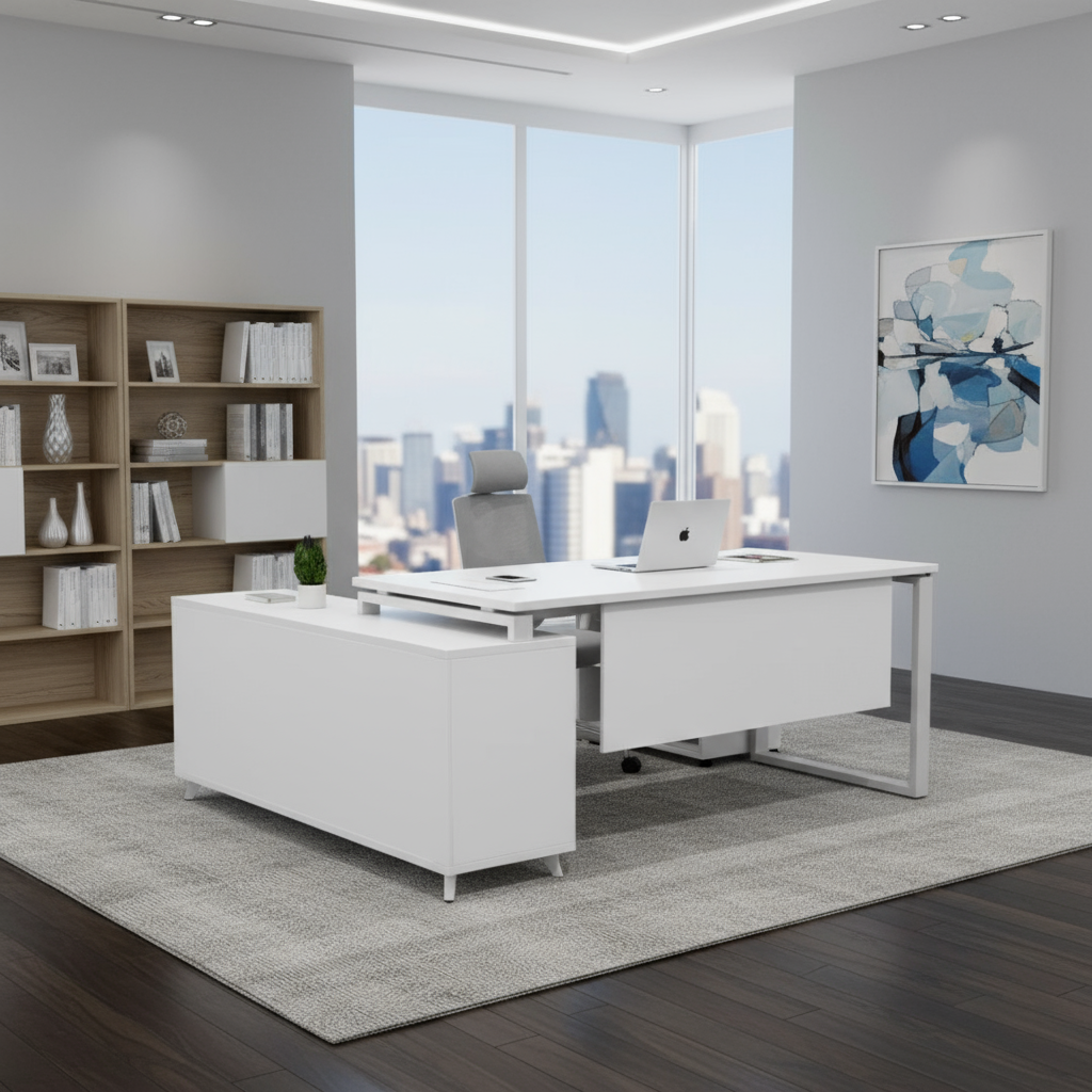 Aura L-Shaped Table With Storage