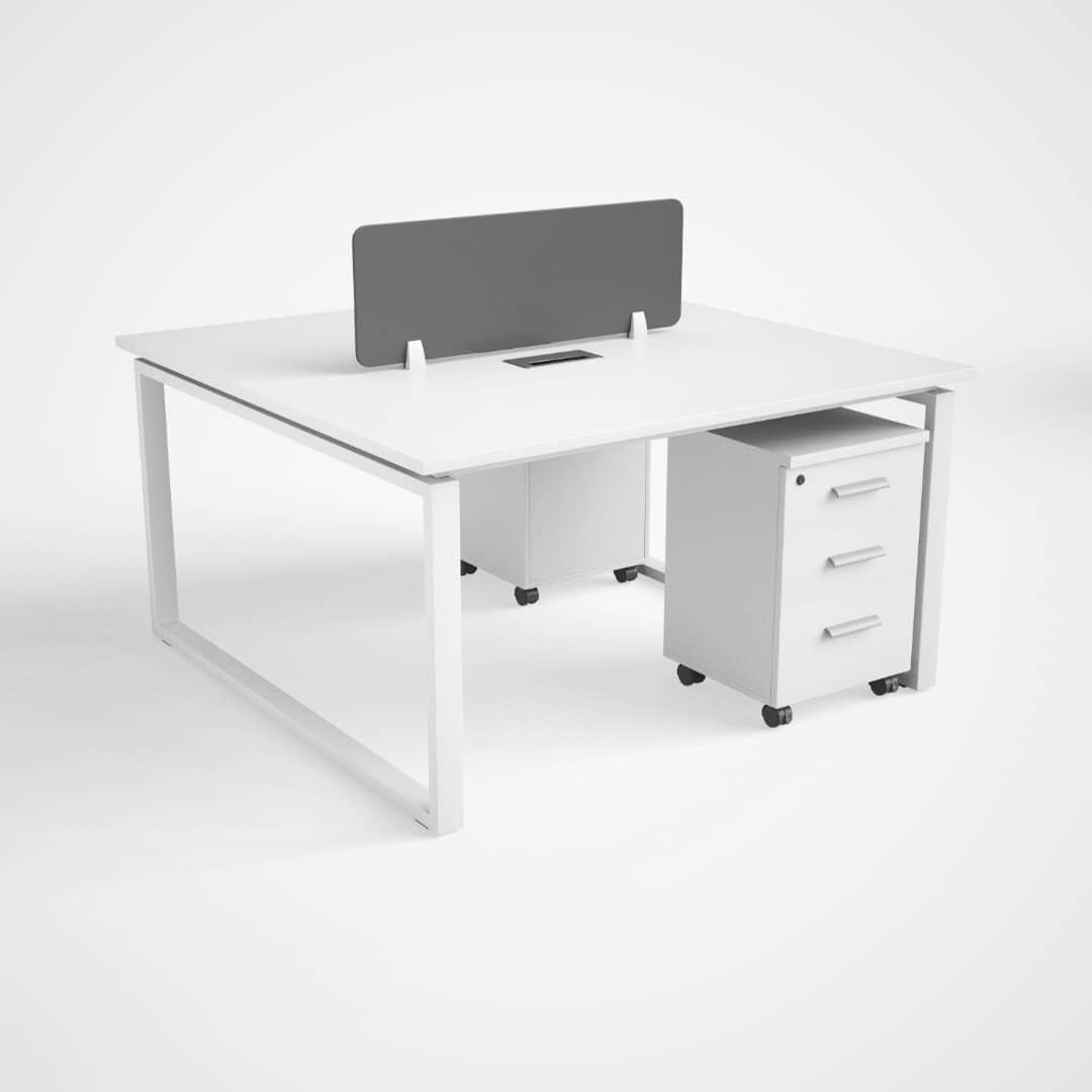 Pearl 2-Person Face-to-Face Workstation Table