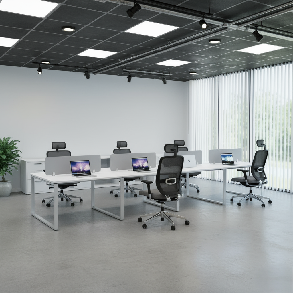 Aura 8-Person Face-to-Face Workstation Table