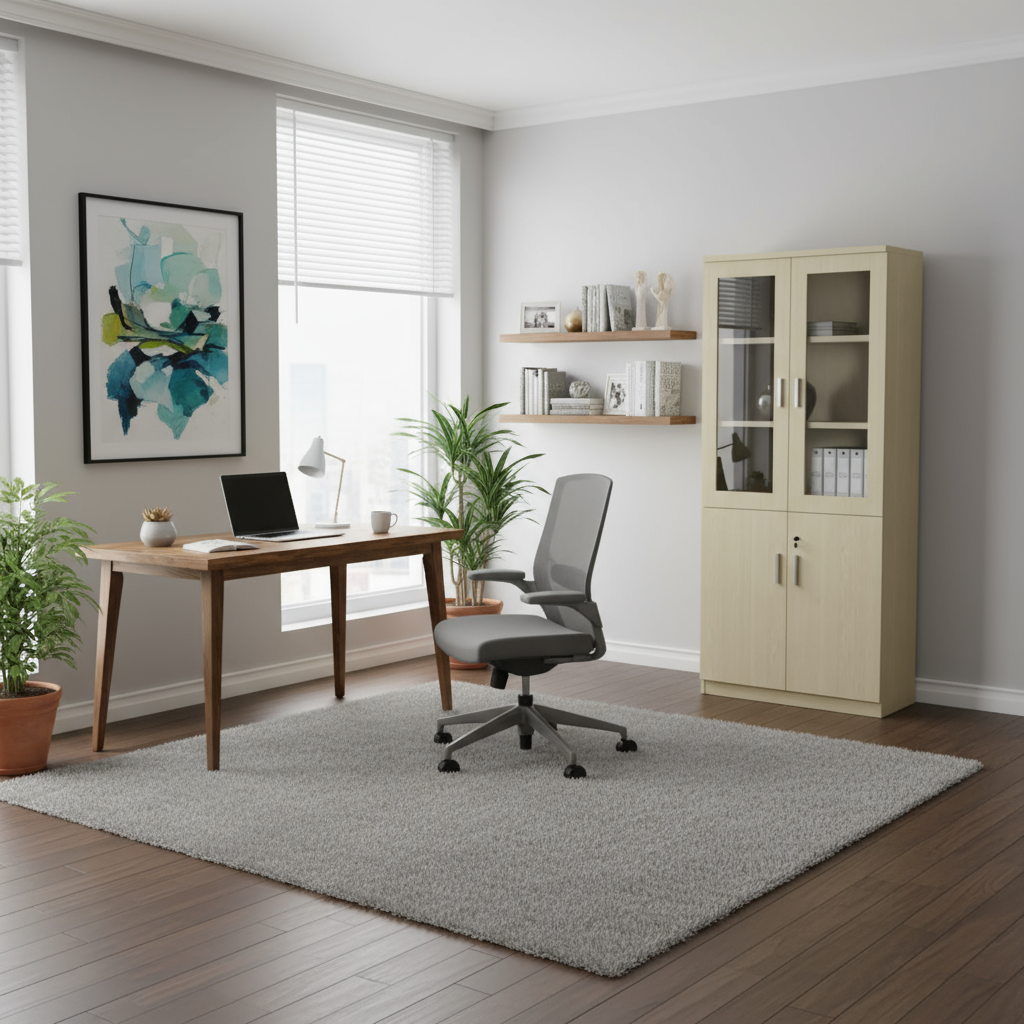 AVA Full Height Cabinet (Bottom Wood Top Glass)
