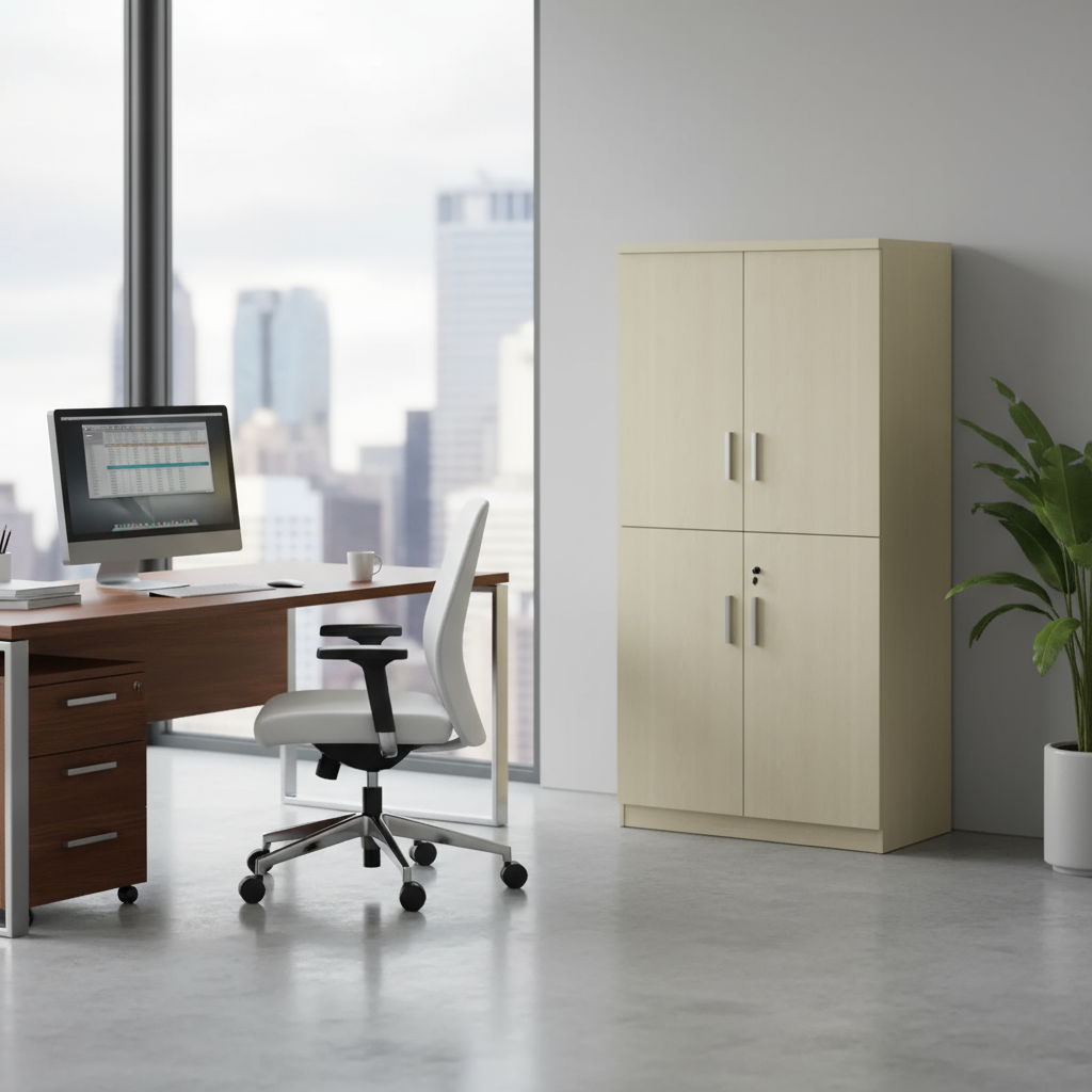 AVA Wooden Full Height Cabinet (Swing 4 Door)