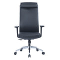 Black CH-366A ergonomic high back chair with adjustable headrest, armrests, and chrome base with casters