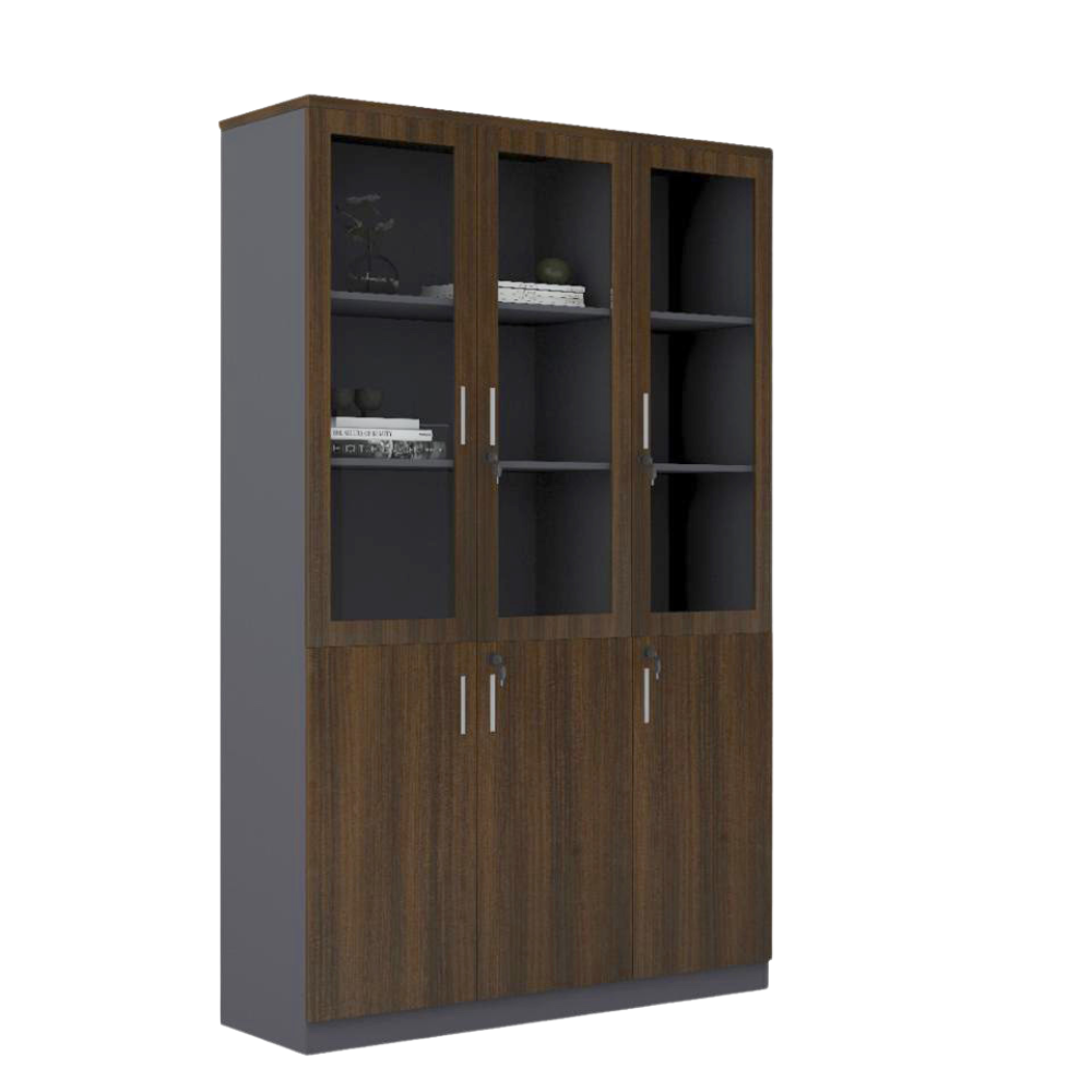 Horizon Full Height Display Cabinet (Bottom Wood Top Glass)