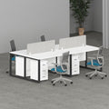 Milo Workstation In Loop Leg-4 Person (Face To Face) | Office Furniture Manufacturer & Supplier in Dubai | Office Workstation