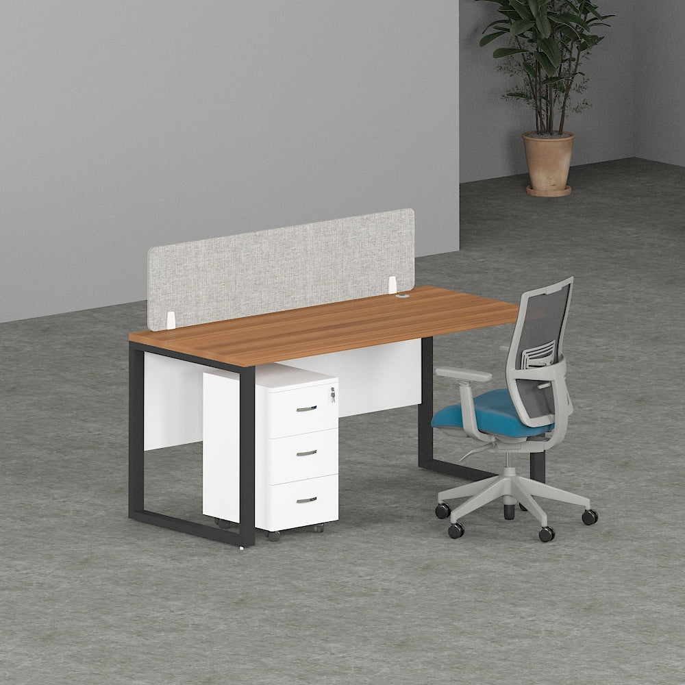 Milo Workstation In Loop Leg-Single Person (Straight Table) | Office Furniture Manufacturer & Supplier in Dubai | null