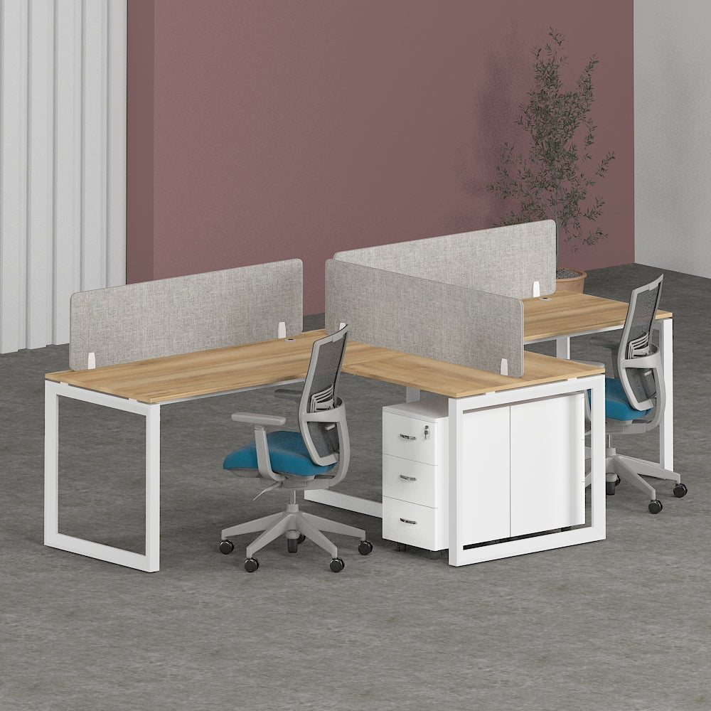 Solana Workstation Cluster of 2 In-Line (T-Shape) | Office Furniture Manufacturer & Supplier in Dubai | null