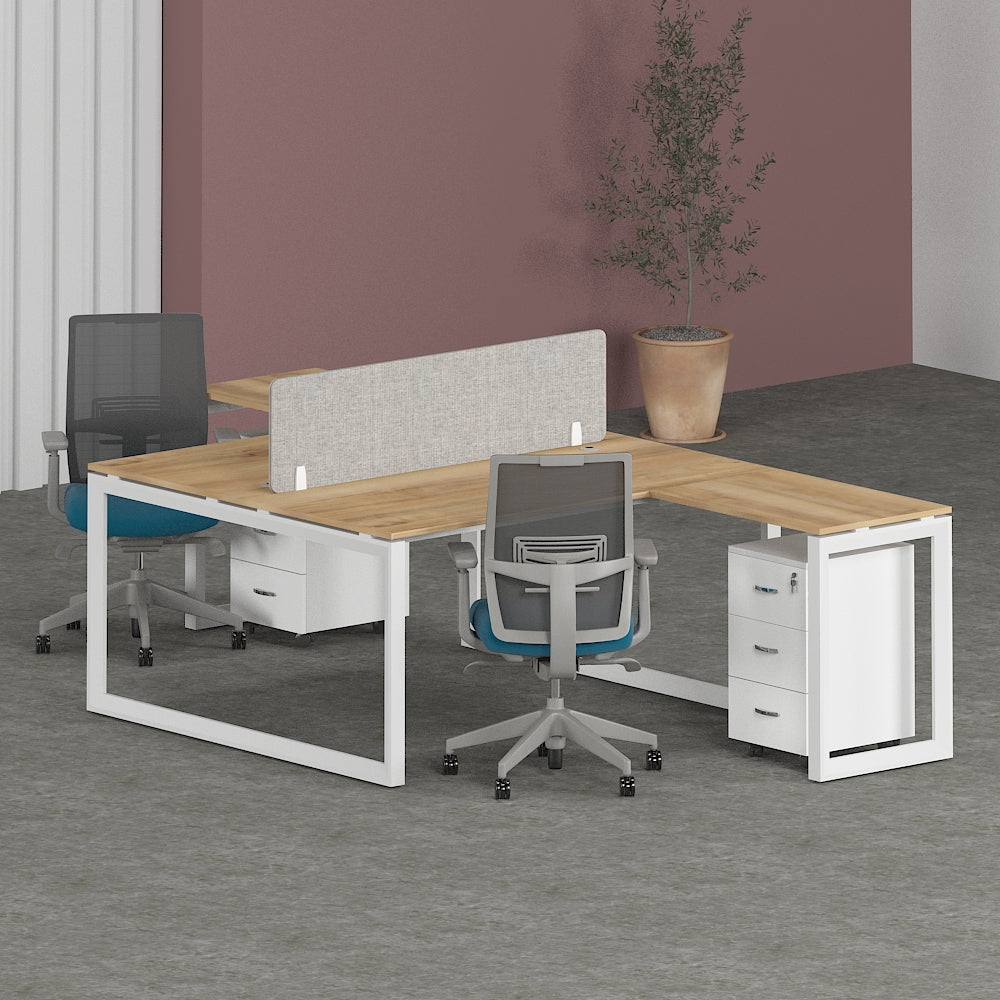 Solana Workstation Cluster of 2 Face-to-Face (T-Shape) | Office Furniture Manufacturer & Supplier in Dubai | null