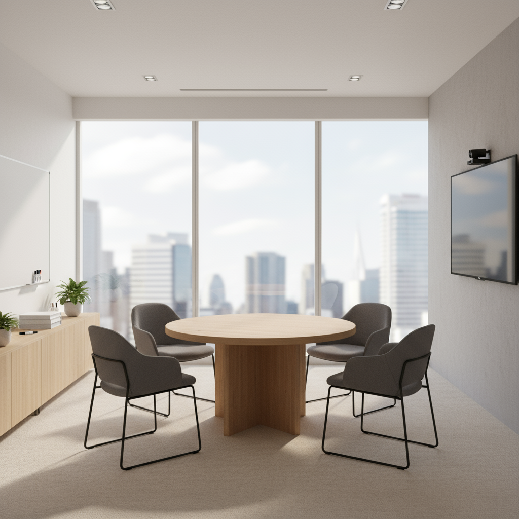 Nova Wooden Round Meeting Table