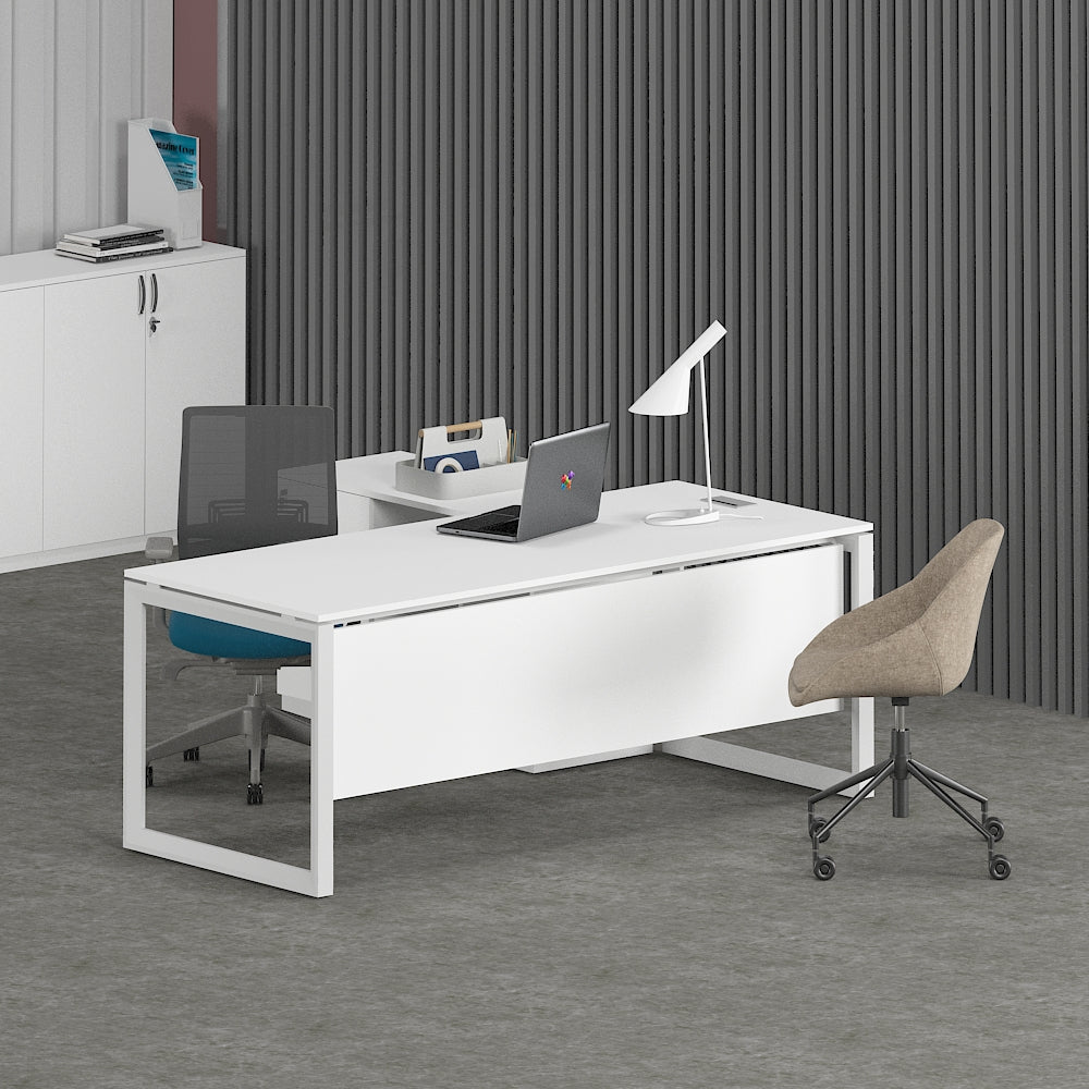 Milo Office Executive Desk (with Side Cabinet) | Office Furniture Manufacturer & Supplier in Dubai | null