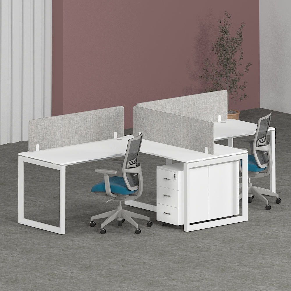 Milo Workstation Cluster of 2 In-Line (T-Shape) | Office Furniture Manufacturer & Supplier in Dubai | null