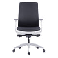 VIX-AG Ergonomic medium back office chair with molded foam seat, adjustable armrests, grey nylon base, and 60MM PU casters