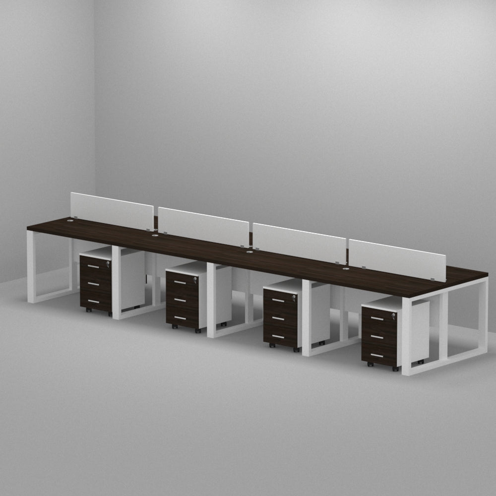 8-Person Workstation Table - Office Store Dubai