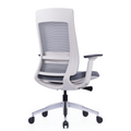 Otto Medium Back Ergonomic Chair ( White ) - Office Store Dubai